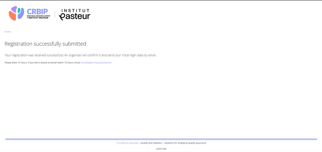page de confirmation